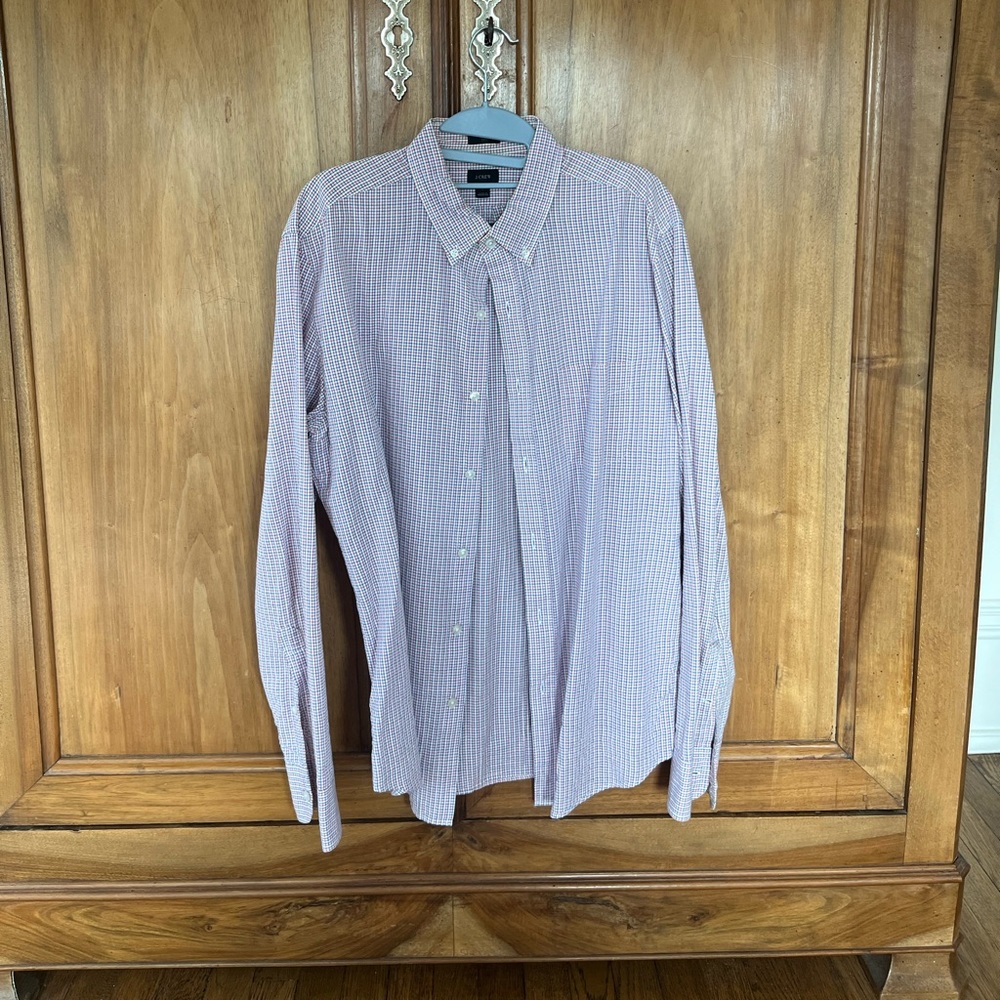 Men’s JCrew gingham shirt size large